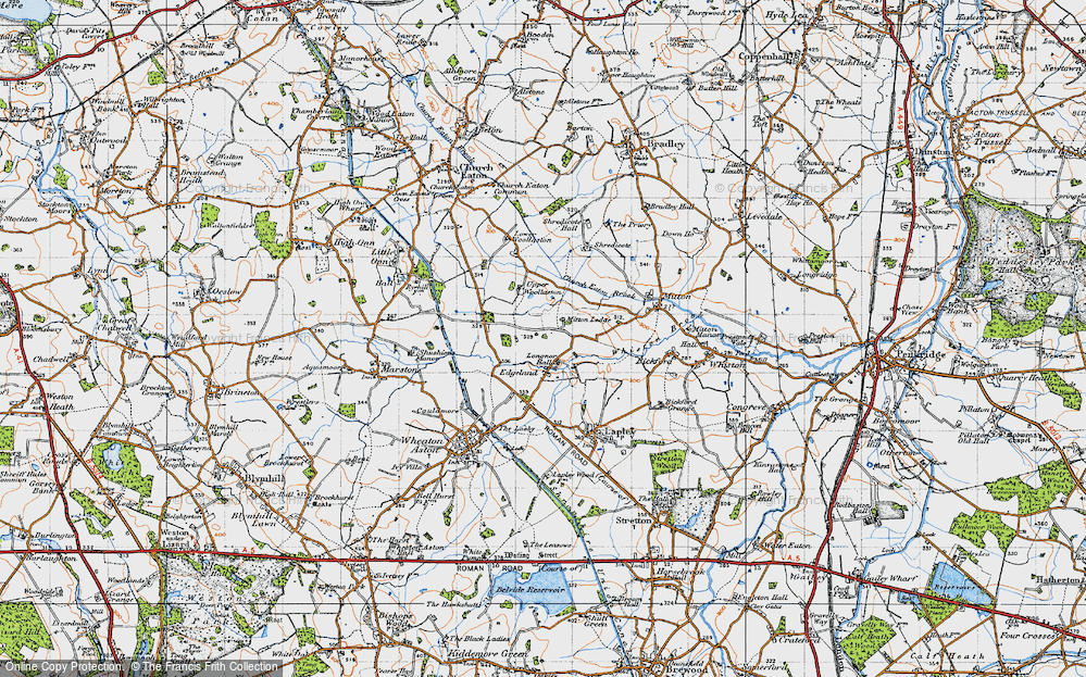 Old Map of Longnor, 1946 in 1946