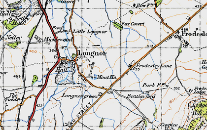 Old map of Longnor in 1947