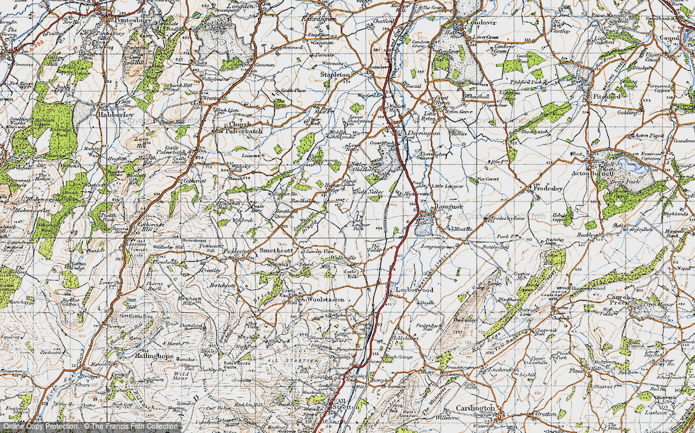 Old Map of Longnor Park, 1947 in 1947