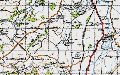 Old map of Longnor Park in 1947