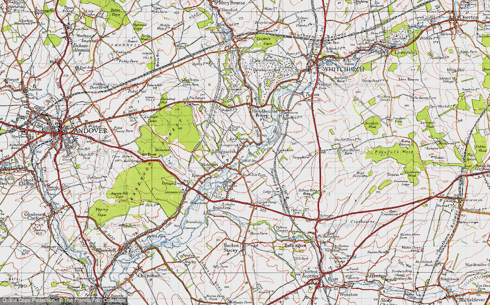 Old Map of Longparish, 1945 in 1945