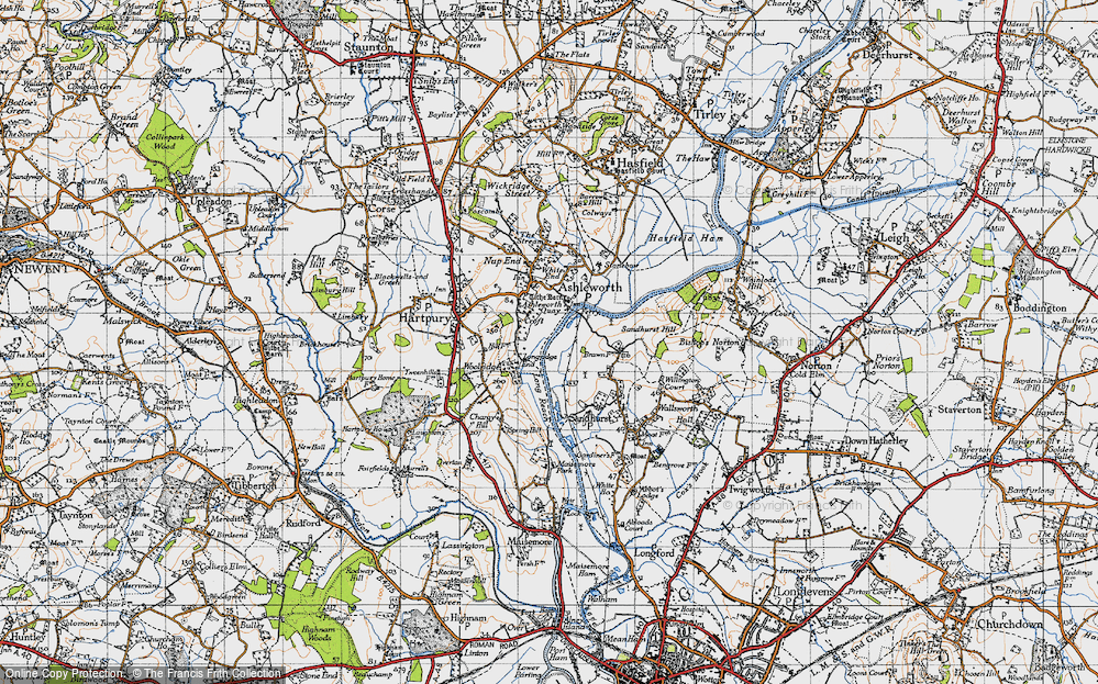 Old Map of Longridge End, 1947 in 1947