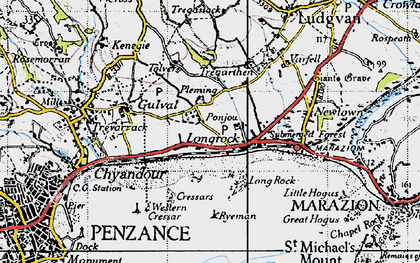 Old map of Tolver in 1946