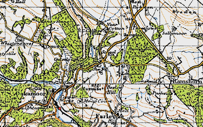 Old map of Longshaw in 1946