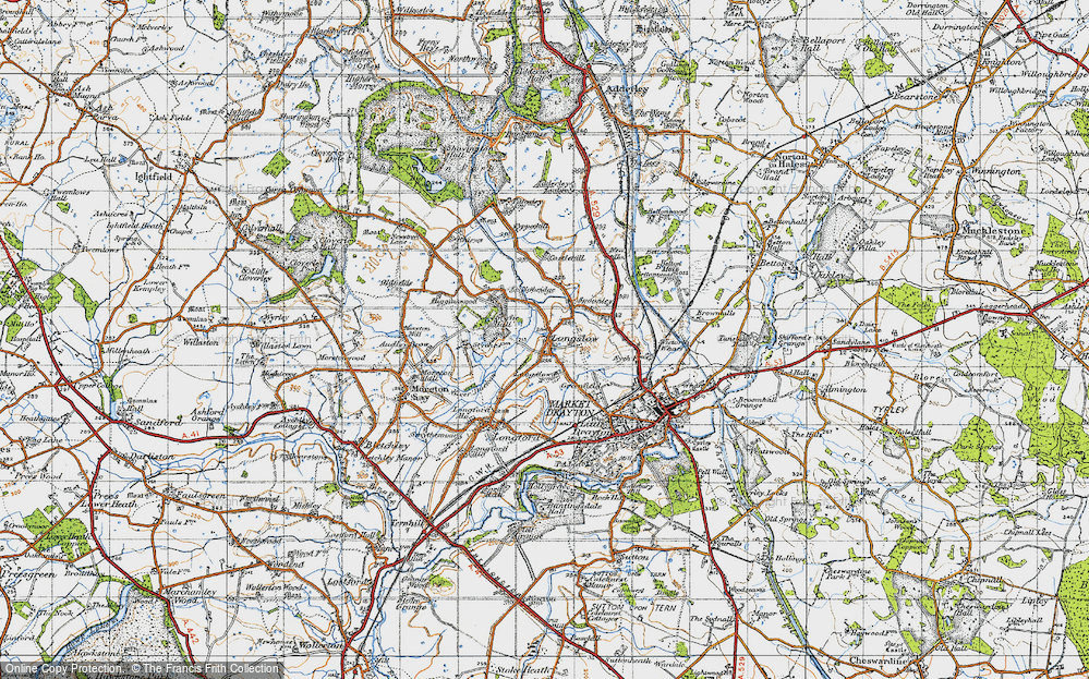 Old Map of Longslow, 1947 in 1947