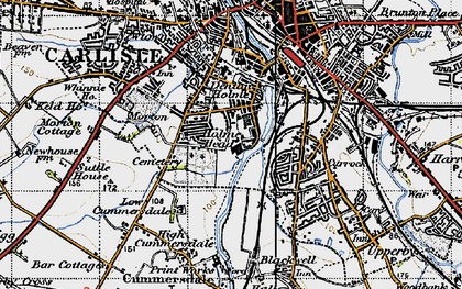 Old map of Longsowerby in 1947
