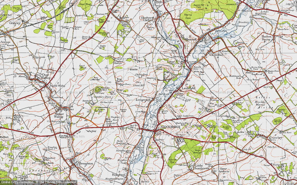 Old Map of Longstock, 1945 in 1945