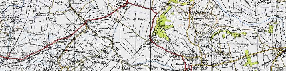 Old map of Longstone in 1945
