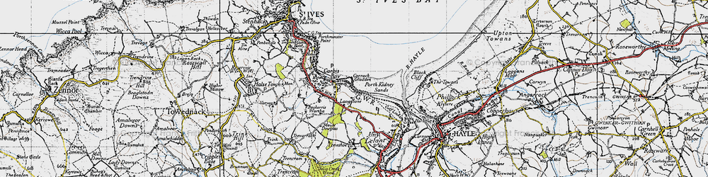Old map of Longstone in 1946