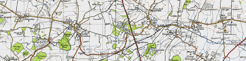 Old map of Longstowe in 1946