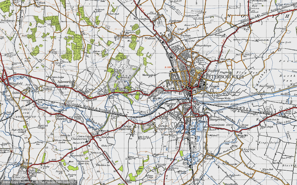 Old Map of Longthorpe, 1946 in 1946