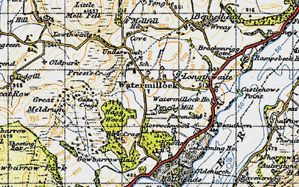 Old map of Longthwaite in 1947