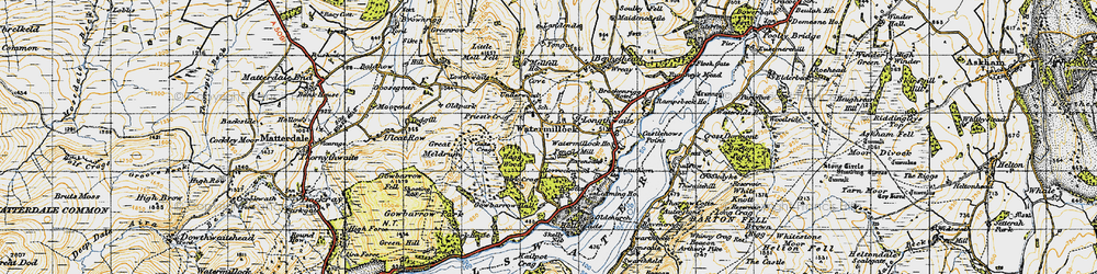 Old map of Longthwaite in 1947