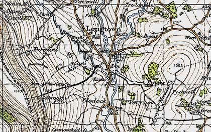 Old map of Longtown Castle in 1947