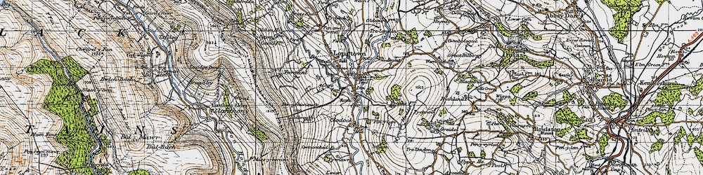 Old map of Longtown Castle in 1947