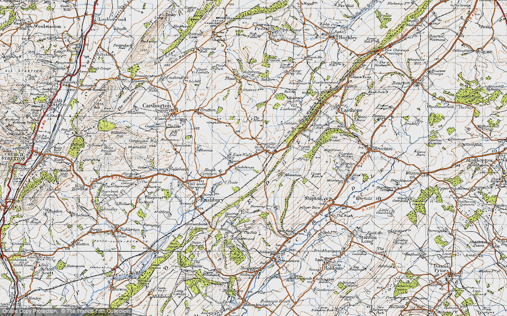 Old Map of Longville in the Dale, 1947 in 1947