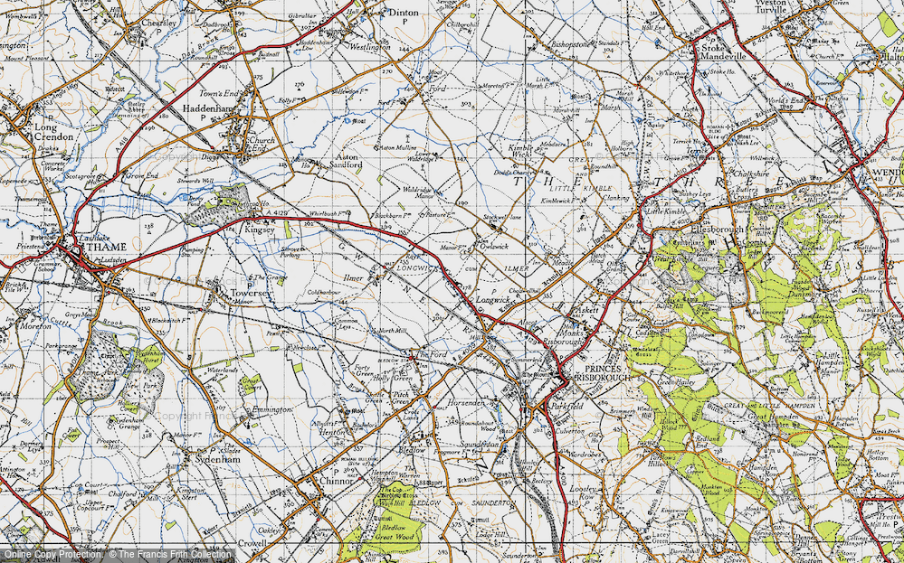 Old Map of Longwick, 1947 in 1947