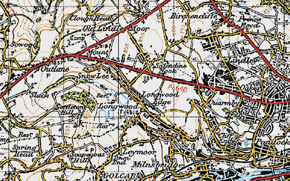 Old map of Longwood Edge in 1947