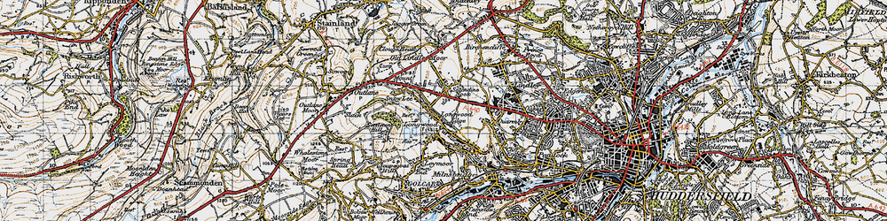 Old map of Longwood Edge in 1947