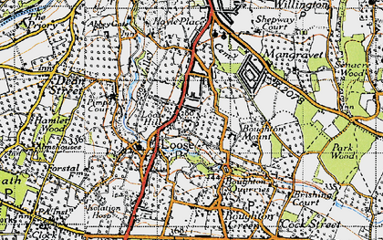 Old map of Loose in 1940