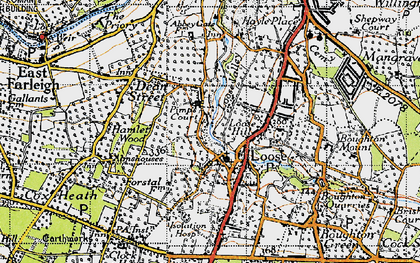 Old map of Loose Hill in 1940