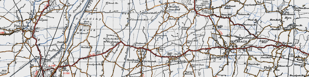 Old map of Loosegate in 1946