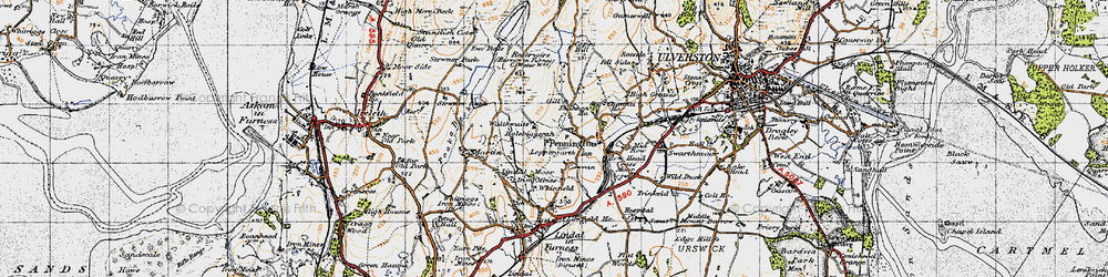 Old map of Loppergarth in 1947