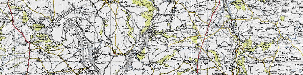 Old map of Bame Wood in 1946