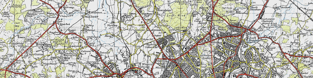 Old map of Lord's Hill in 1945
