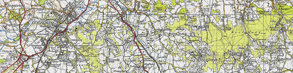 Old map of Woodhill in 1940