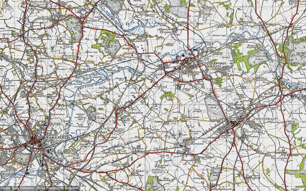 Old Map of Loscoe, 1947 in 1947