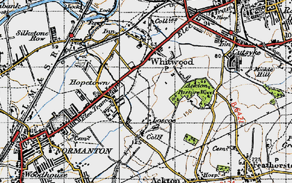 Old map of Loscoe in 1947