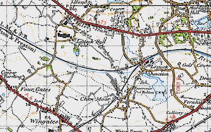 Old map of Lostock in 1947
