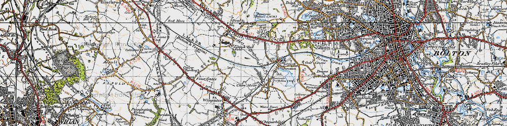 Old map of Lostock in 1947