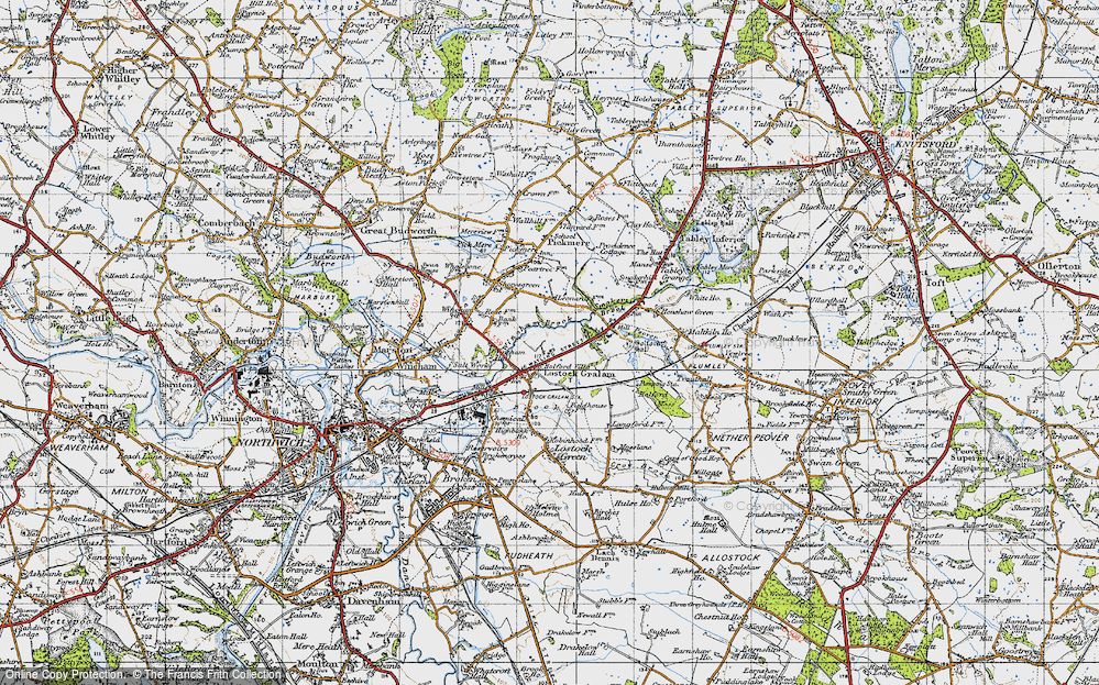 Old Map of Lostock Gralam, 1947 in 1947
