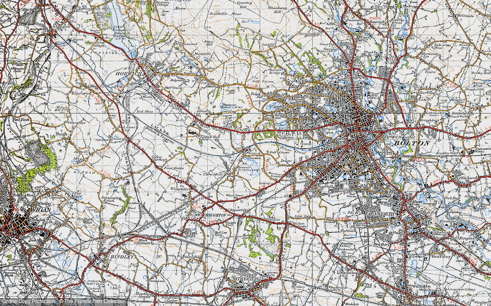 Old Map of Lostock Junction, 1947 in 1947