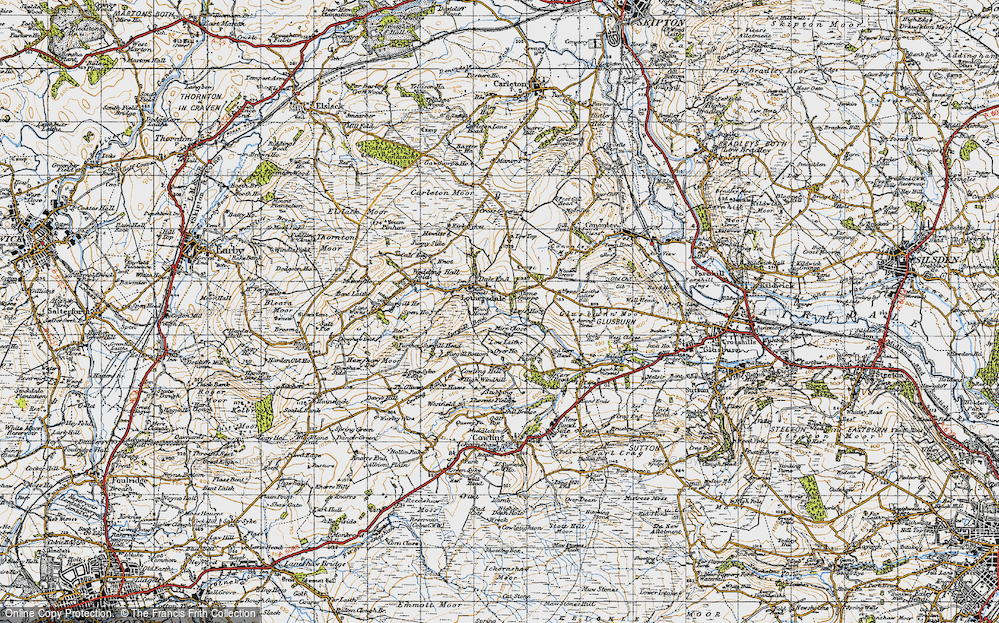 Old Map of Historic Map covering High Windhill in 1947