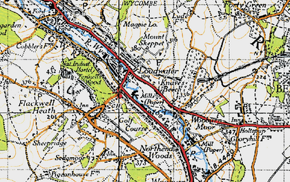 Old map of Loudwater in 1945