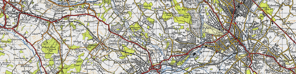 Old map of Thurlwood Ho in 1946