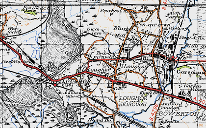 Old map of Loughor in 1947