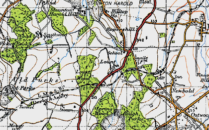 Old map of Lount in 1946
