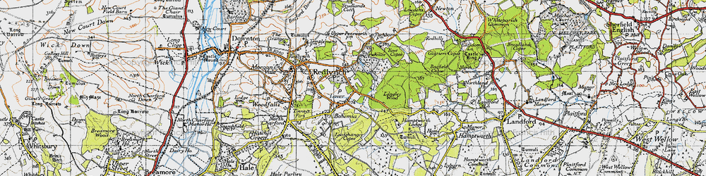 Old map of Langley Wood in 1940
