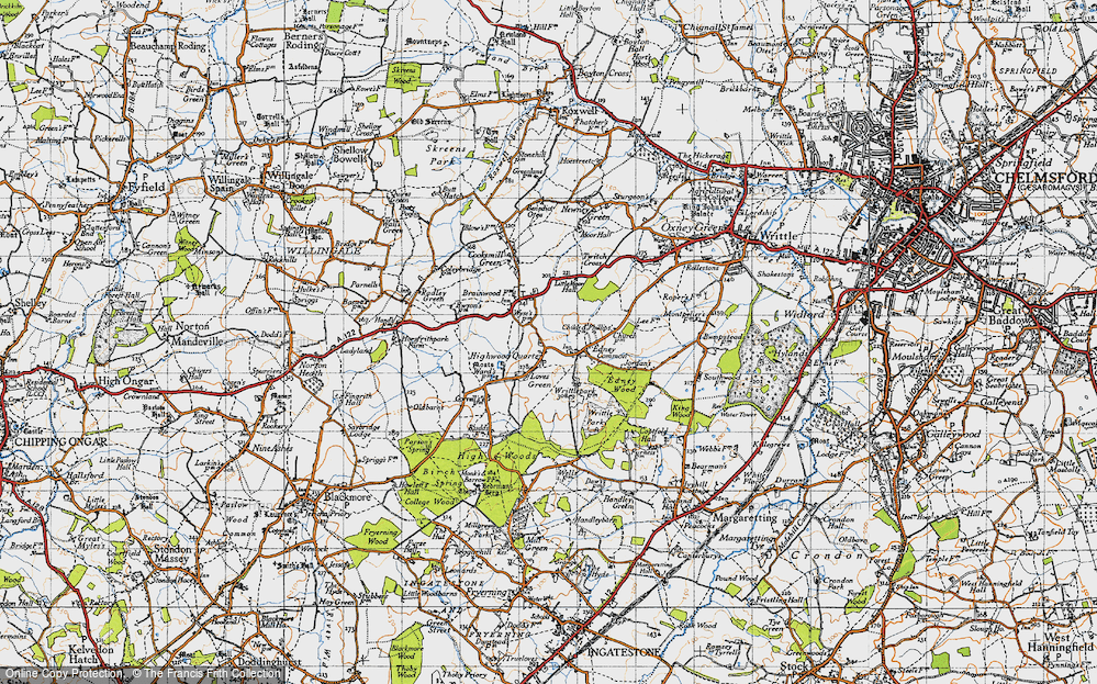 Old Map of Loves Green, 1946 in 1946