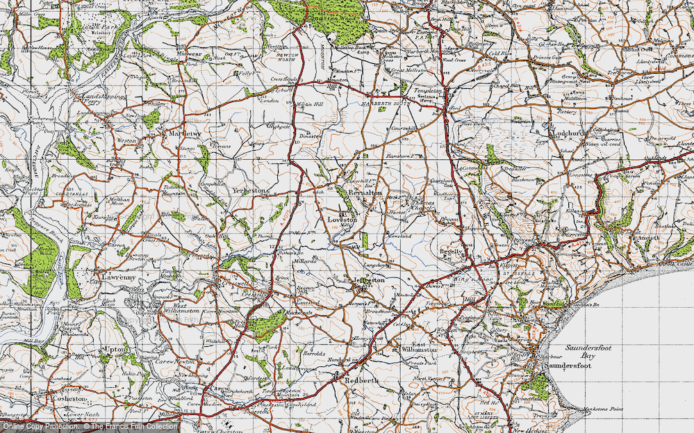 Old Map of Loveston, 1946 in 1946