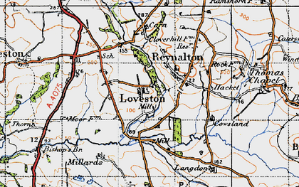 Old map of Loveston in 1946