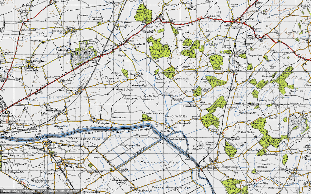 Old Map of Low Barlings, 1947 in 1947