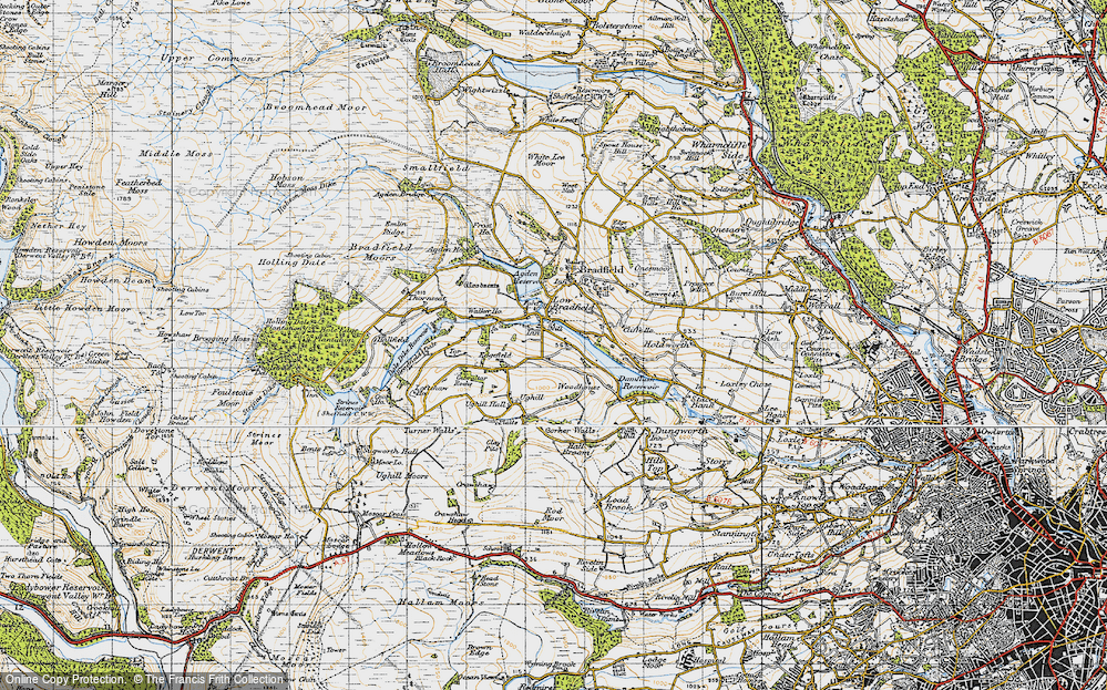 Old Map of Low Bradfield, 1947 in 1947