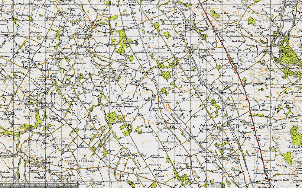 Old Map of Low Braithwaite, 1947 in 1947