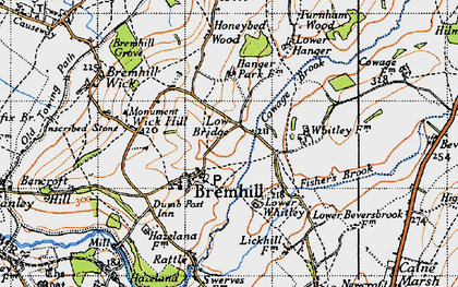 Old map of Low Bridge in 1940