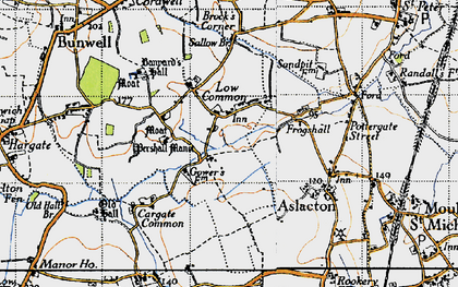 Old map of Low Common in 1946